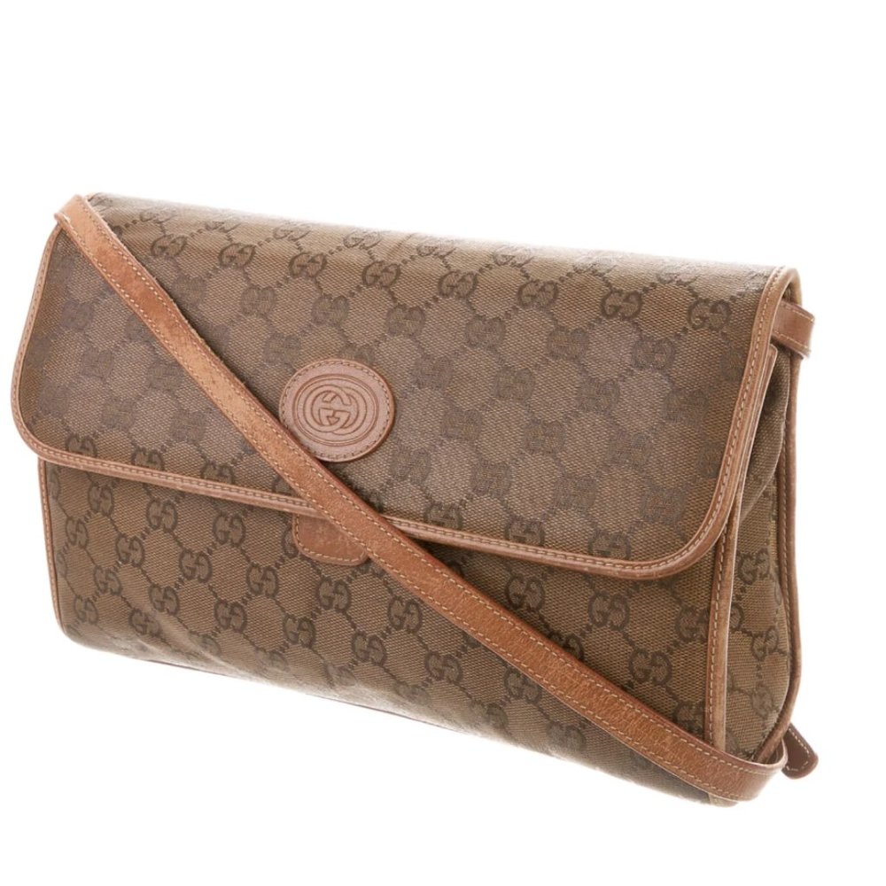 Gucci Vintage Canvas Crossbody Bag